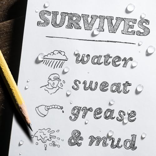 Rite in the Rain Weatherproof Hard Cover Notebook, 8.75" x 11.25", Yellow Cover, Universal Pattern (No. 370F-MX)