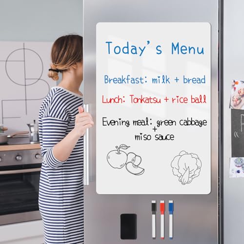 8x12 Inch Magnetic Whiteboard for Fridge 2-Pack – Strong Magnet, Reusable & Easy to Clean