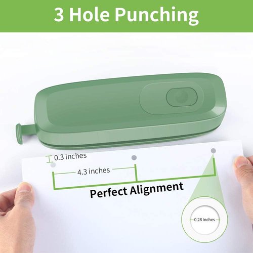 AFMAT Electric 3 Hole Punch - Effortless 20-Sheet Puncher for Binders | 9/32" Hole Diameter, Heavy Duty