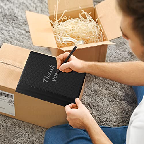 Metronic Black Bubble Mailers 6x10 Inch 100 Pack Self-Sealing Padded Envelopes
