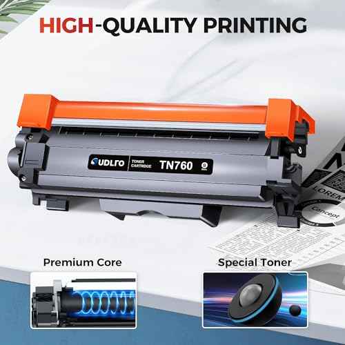 TN-760 - TN760 Toner for Brother Printer - Replacement for Brother TN760 TN-760 TN730 TN-730 Toner Compatible with MFC-L2750DW HL-L2370DW MFC-L2710DW HL-L2350DW HL-L2390DW DCP-L2550DW Printer(4 Black)