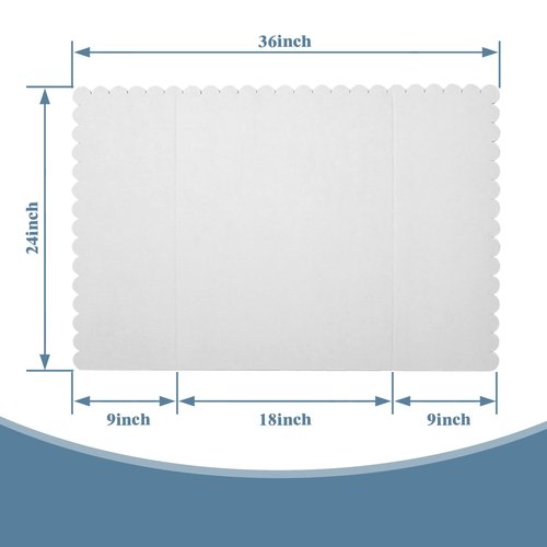 bimiti 24 Pcs Foldable Presentation Boards,24x36 Inch Tri-Fold Poster Display Boards with A4 Colored Cardboard for Business Exhibits,School Projects and Photo Displays