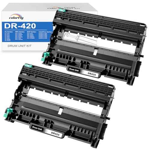 DR420 Drum Unit High Yield Replacement for Brother Printer - 2 Packs, Compatible with HL-2240 HL-2270DW HL-2280DW HL-2230 MFC-7360N MFC-7860DW DCP-7065DN Printer (2 Pack, NOT Toner)