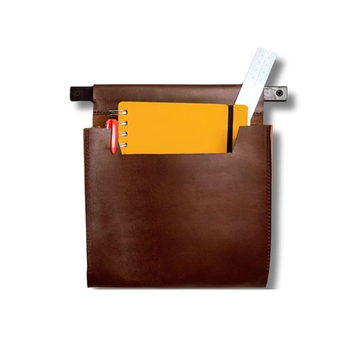 GauchoLife, Large Leather Wall Pocket Organizer, Hanging Leather Organizer, Hanging Storage (Brown)
