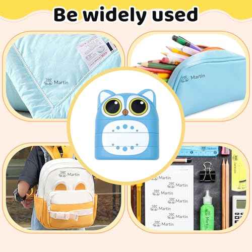 Ships Next Day, Made in USA,Name Stamp for Clothing Kids Waterproof, Sello para Ropa De Ni?Os Permanente£¬Water Bottles,Lunch Boxes,School Supplies,Custom Clothes Stamp