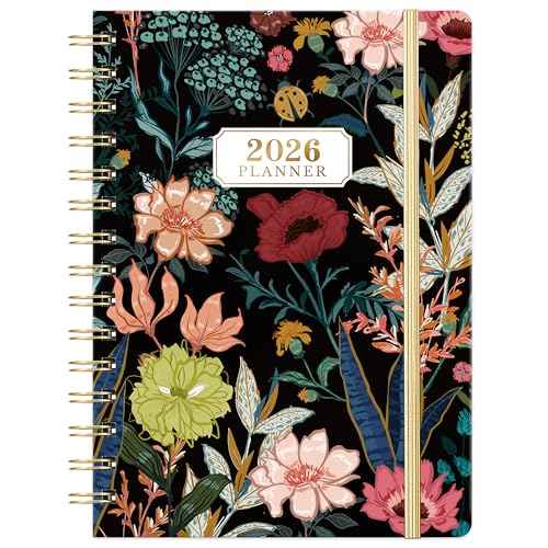 2026 Planner - 6.4" x 8.5", 2026 Calendar/Planner Weekly and Monthly, JAN.2026 - DEC.2026, Weekly Monthly Planner 2026 with Tabs, Hardcover, Elastic Closure, Back Pocket