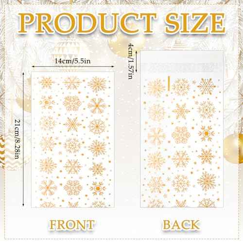 Zhanmai 100 Pcs Christmas Poly Gold Poly Bubble Mailers 5.51 x 8.27 Inch 5 Patterns Xmas Waterproof Bubble Padded Envelopes Self Adhesive Shipping Mailing Bags for Xmas Mailing Packaging