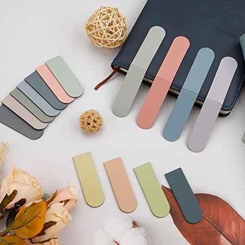 Magnetic Bookmarks, 15PCS Magnetic Cute Bookmark for Teacher, Women, Men & Kids - Solid Colorful Light Bookmarks (Pack of 15)