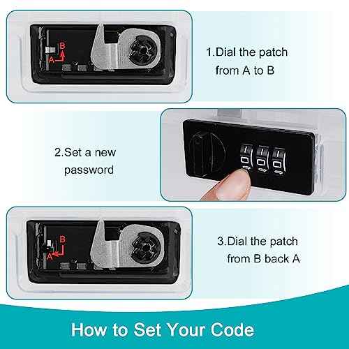 Lalifebuss Combination Lock Boxes for Personal Items, Lockable Storage Box for Office Locker/School/Medicine/Snacks/Phone Jail/Electronic/Home (1 Pack/White)