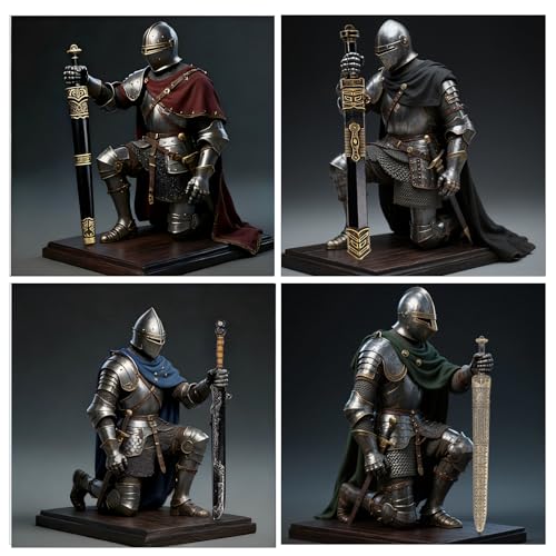 Bogigul 4PCS Mini Ancient Sword Letter Opener with Sheath - 4.5in Desk Mail Opening Tool