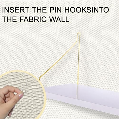 2-Pack White Wooden Cubicle Shelf for Fabric Walls with Hooks - Office Organizer & Decor (Variation: 2 / White)