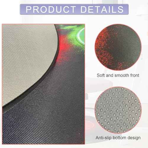 Office Chair Mat for Hardwood Floor, 47"x47" Computer Chair Mat, Desk Chair Mat, Large Anti-Slip Floor Protector for Home Office