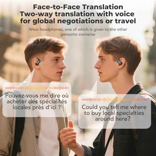 ERAZER X8 Translator Earbuds Real-time AI Language Translation Earbuds for 135 Languages, Two-Way Translation Device for iOS and Android, Travel, Business, and Learning (ERAZER X8 Deep Black)