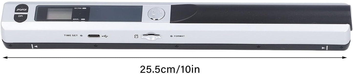 Skiennix Handheld Document Scanner - Portable A4 HD 900DPI Color Scanner for Home & Travel (Silver)