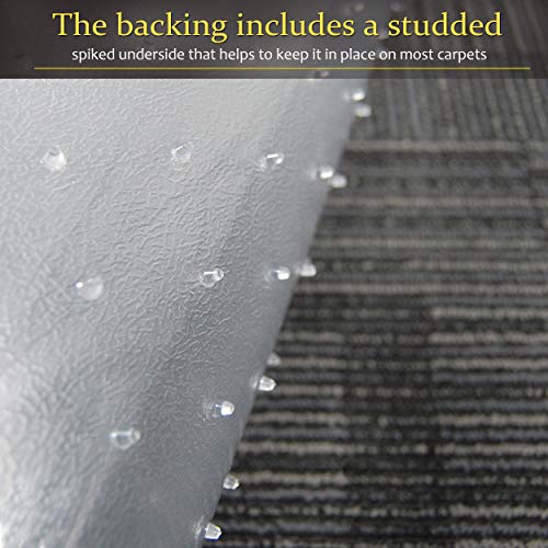 Sillamate 36x48 Inch Carpet Chair Mat with Lip, Heavy Duty, Eco-Friendly PVC