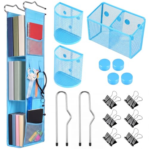 Harloon 14 Pcs Locker Accessories for School Organizer, Blue