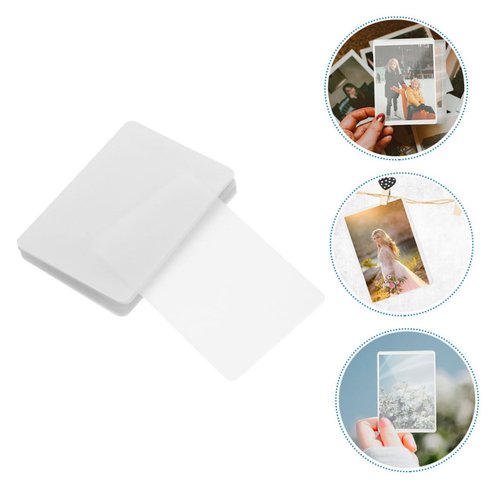 GANAZONO 100Sheets Clear Laminating Film Mil Thermal Laminating Pouches for Photos Cards and Documents Glossy Finish PVC Material for Home and Office Use