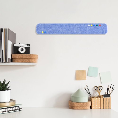 Skiennix Adhesive Felt Pin Board Strips - 5 Pack with 30 Wall-Mounted Bulletin Bars for Home & Office Decor