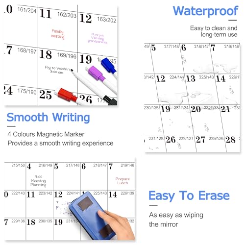 32" x 48" 2026 Wall Calendar Erasable Starry Sky, Wet & Dry Erase Large Laminated Annual Yearly Planner - 12 Month Horizontal/Vertical Calendar January to December for Easy Planning, Organizing