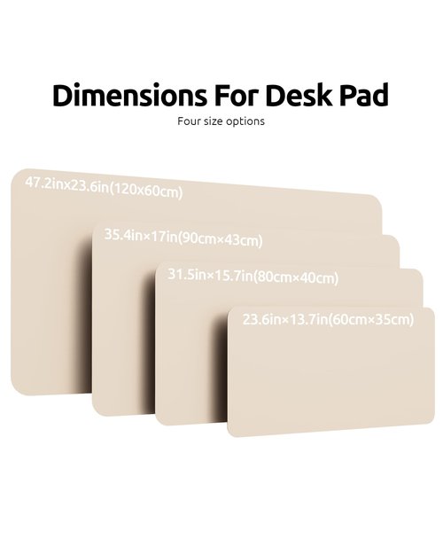YSAGi Leather Desk Protector, Office Mat, Large Mouse Mat, Non-Slip PU Leather Blotter, Laptop Pad, Waterproof Writing Pad for Office and Home (Eggshell, 47.2" x 23.6")