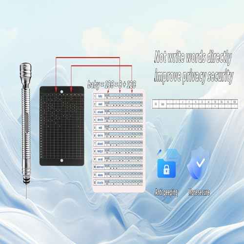 Titanium Seed Phrase Storage ? BIP39 Binary Crypto Backup Plate with 2 Glass Breaker Pens, Transparent Recovery Card, Word Index Booklet, Anti-Tamper Seals & Lock Screws ? Cold Wallet for Bitcoin