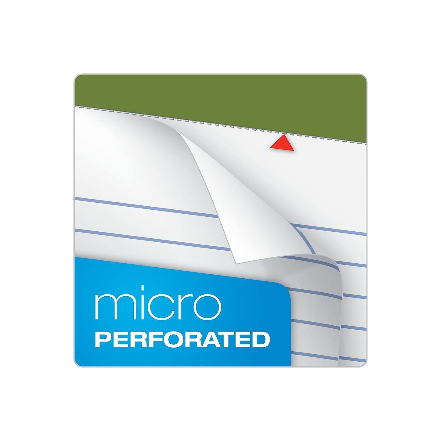 Ampad 100% Recycled Perforated Ruled 50 Sheet 8 1/2 x 11 3/4 Inch White Pads 12 Pack (20-172)