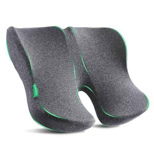 Medisana Seat Cushion, SC 150G Seat Cushions for Office Chairs, Car Seat, Wheelchair - Sciatica & Tailbone & Coccyx Pain Relief Pillow for Driver Sedentary People£¨Size:19.6 * 16.6 * 3.7 in-Grey£©