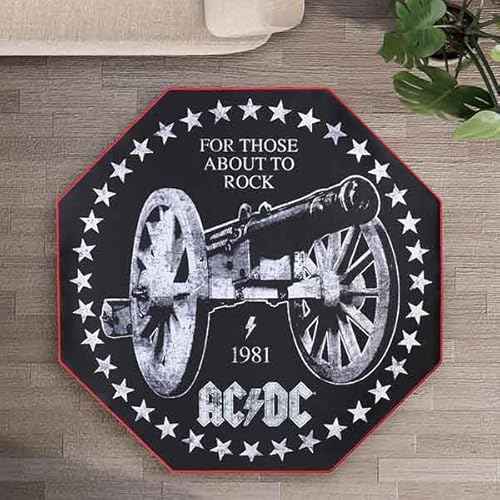 AC/DC - Non-Slip Gamer Floor Mat for Gaming Chairs and Office Chairs - 39 inch x 39 inch