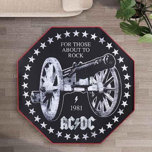 AC/DC - Non-Slip Gamer Floor Mat for Gaming Chairs and Office Chairs - 39 inch x 39 inch