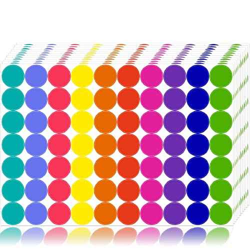 1400 PCS Colored Dot Stickers Round Color Coding Labels Classroom Must Haves, Circle Dots Labels Price Stickers Polka Circle Dot Stickers Label Sticker for Office, Classroom Decor, Papers Etc
