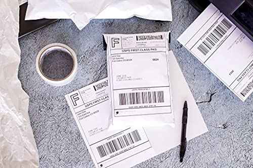 Premium Label Supply White Sticker Half Sheet Labels – 8.5" x 5.5" – Laser/Inkjet Compatible – (2 per Sheet), 500 Sheets - 1000 Total Adhesive Labels