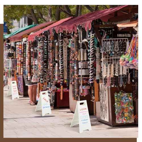 2 Pack a Frame Sandwich Board Sign with Dry Erase Surface Double Sided Sidewalk Sign Chalkboard Easel Heavy Duty Plastic Dry Erase Poster Board for Outdoor Restaurant Cafe Menu (White)