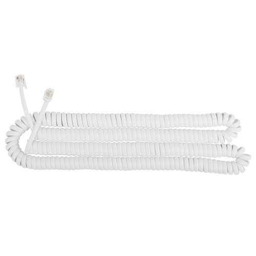 Uvital 1 Pack 25FT White Extra Long Phone Handset Cord(Coiled Length 3FT), Phone Cord for Landline, RJ9 Telephone Cords for Landline Phones