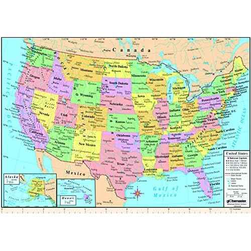 Replogle Student - Educational Classic World globe, Blue Ocean, Raised Relief feature, including a bonus map, made in USA, 12"/30cm diameter