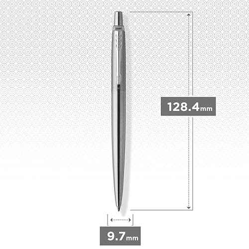 Parker Jotter Duo Gift Set, Ballpoint Pen & Mechanical Pencil (0.5mm), Stainless Steel with Chrome Trim, Quality Blue Ink Refill, Perfect for Professional and Academic Use