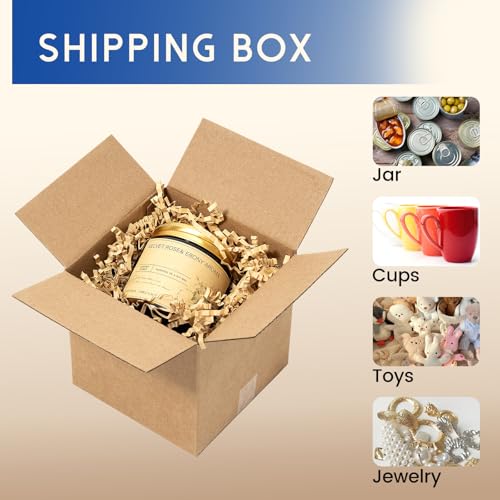 Mefleet 4x4x4 Inch Shipping Boxes 50 Pack Small Corrugated Cardboard Brown