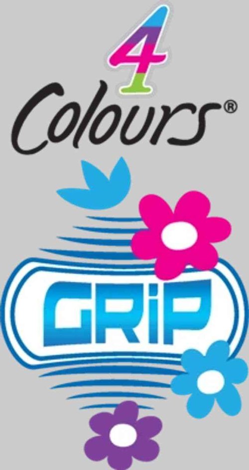 Bic 4 Colours Grip Retractable Ball Pens - Box of 12- Medium Point (1.0 mm) - Extra-Comfort Grip - Fashion Ink Colours