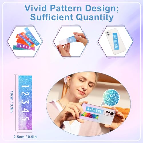 50PCS Calm Stickers for Anxiety Sensory Stickers for Relieve Adults Kids Teens Fidgets Stress Office&Classroom Supplies Anxiety Relief Items with Tactile Textured Surface Patterns(Multi)