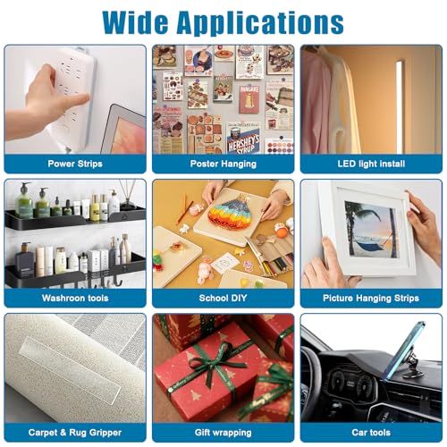 Hasaky 1in x 9.85ft 4950 Double Sided Mounting Tape - Heavy Duty Removable Foam Adhesive
