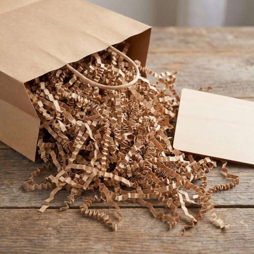 Dayify Kraft Brown Crinkle Paper Filler Shred for Gift Box Stuffing