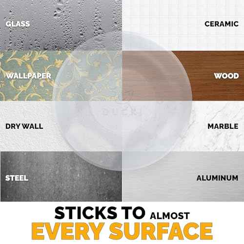 Ducki Door Stop Wall Protectors, 4 Pack Clear, Self Adhesive Reusable Solution for Stopping Wall Damage & Noise from Doors, Refrigerators, & in Your Home or Office, Durable Shock Absorbent & Discreet