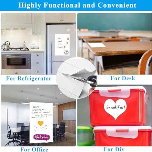 White Board Sticker Adhesive Backing, 16" x 24" Magnetic Dry Erase Board Contact Paper Stick on Wall, Whiteboard Sheet for Teacher Kids Classroom, Include Markers, Eraser with Magnet