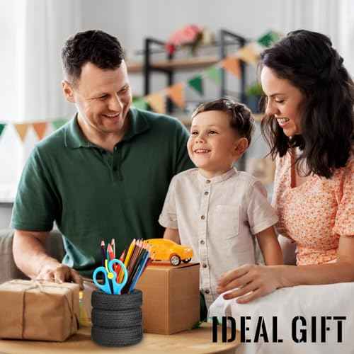 12 Pcs Operation Christmas Box Items Bulk Tire Shaped Pen Holder Car Tire Pencil Holder Stack Stationery Accessories for Desk School Office Decor Christmas Gift Funny Cactus Succulent Planter