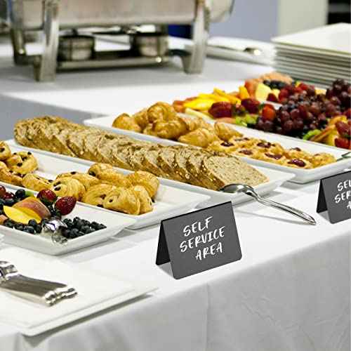 12 Pack 4"x3"Mini Chalkboard Signs for Chalk Sign for Food - Party - Buffet - Table Sign Chalkboard - Wedding - Bakery - Small