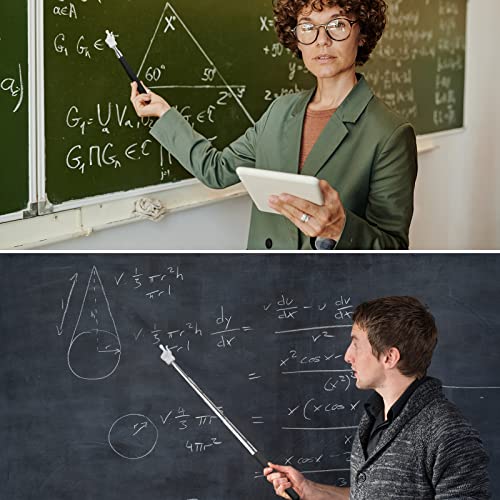 Black Telescopic Teacher Pointer Extendable Hand Stick Classroom Supplies