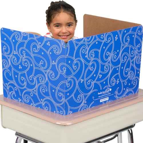 Really Good Stuff Standard Privacy Shield, 3 Group Colors, Set of 12, Star & Swirl Matte Finish in Purple Reduces Distractions, Help Focus and Keep Eyes from Wandering