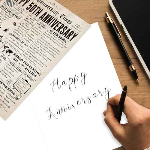 Jumbo 50th Anniversary Card for Women Men, Funny 50th Wedding Anniversary Decorations for Mom Dad, Romantic 50 Year Anniversary Card Gift for Wife Husband, Golden Wedding Gift