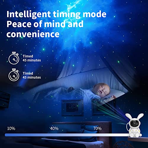 Star Projector Light with Remote & Timer, 360° Nebula Galaxy Night Lamp