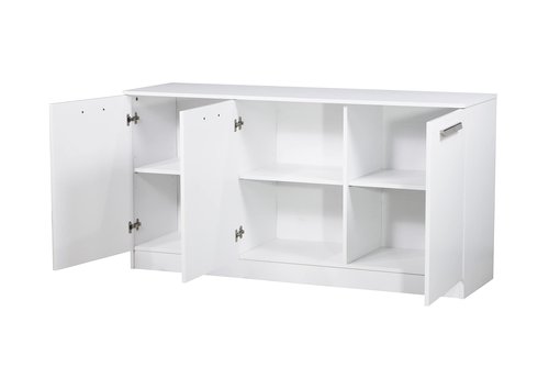 Saint Birch Alaska Wood 3 Door Credenza File Cabinet in White