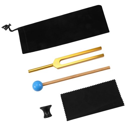 432Hz Tuning Fork Set Includes Hammer & Black Base Aluminum Tuning Fork Set For Deeping Relaxation & Adjustment